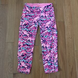 Lilly‎ Pulitzer Luxletic Cropped Athletic Leggings Resort Navy Pop Up Lobstah XS